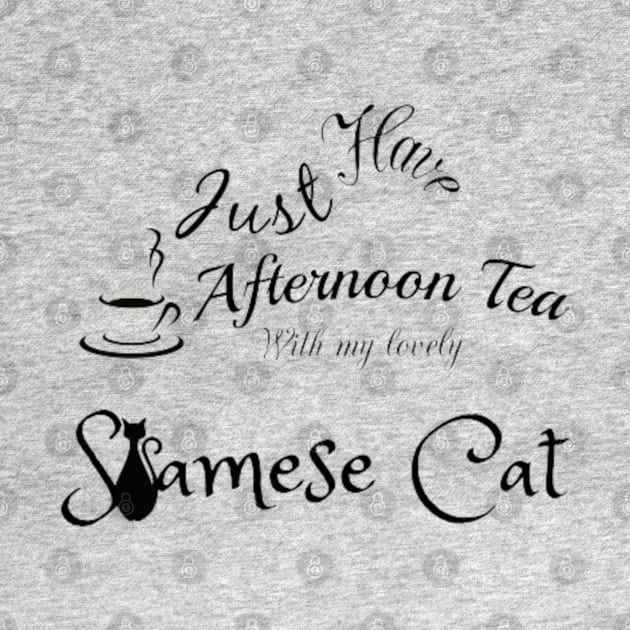 Just Have Afternoon Tea With My Lovely Siamese Cat by Asterme